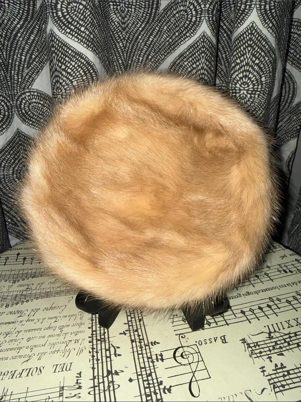 Vintage Vincent de Koven Original Genuine Mink Fur Pillbox Hat